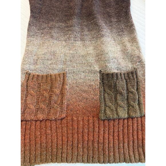VTG Y2K 90s Charlotte Russe Ombre Earth Tone Hip-Length Sweater Boho Grunge Sm - Picture 6 of 7